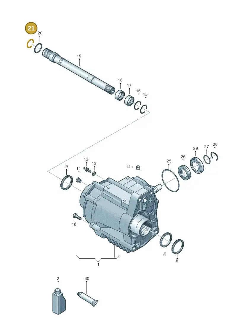 0A5409413D — Audi A3 Sportback (2019-2021) diagram 596409065, position 21