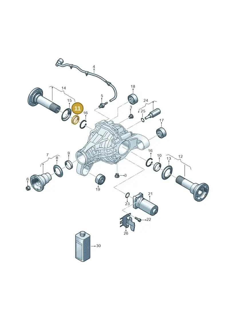 0AB525596A — Audi Q7 qu. 3.0 TDI (2009-2015) diagram 274525200, position 11