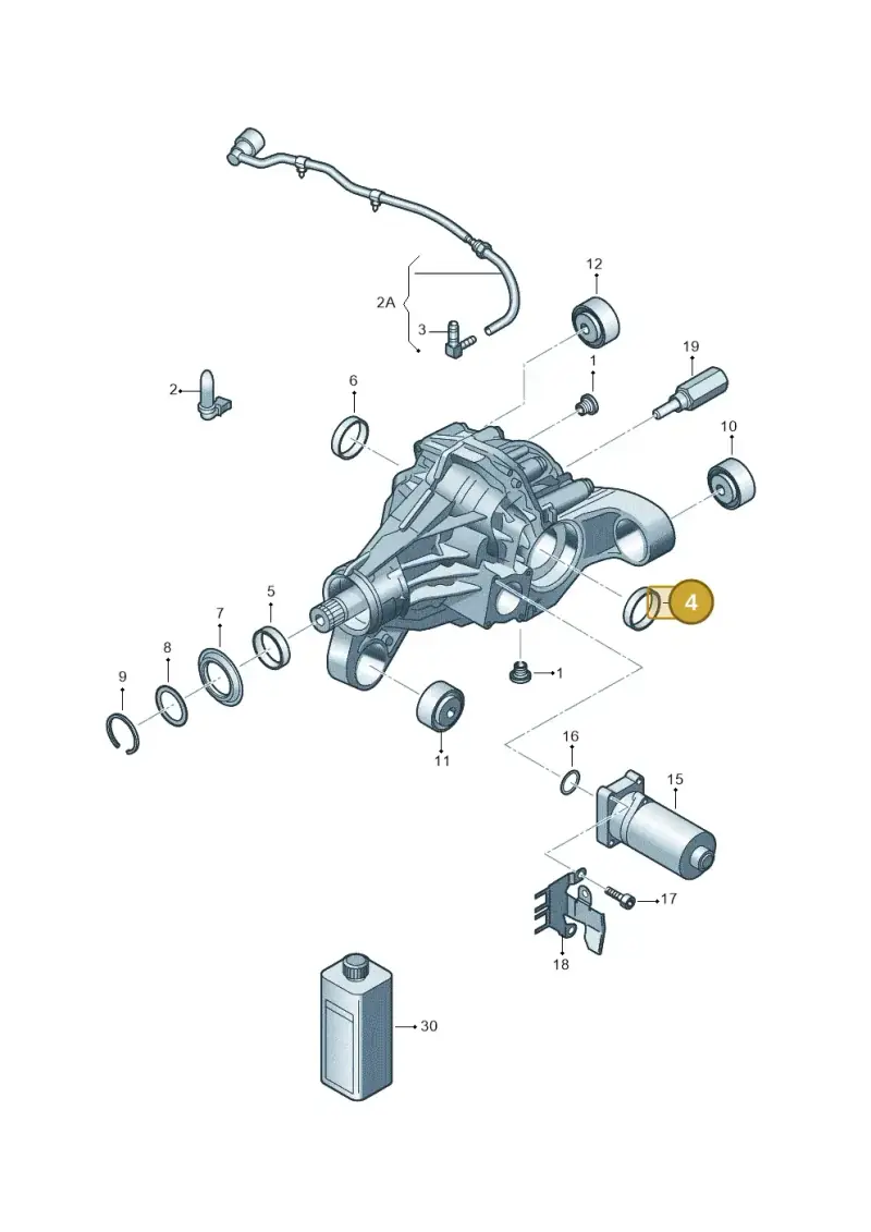 0AB525596B — Audi Q7 qu. 3.0 TDI (2009-2015) diagram 693525200, position 4