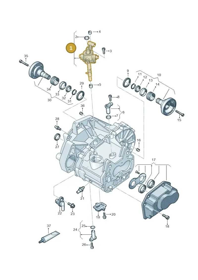 0AG301230E — Audi A3 Sportback (2019-2021) diagram 827310020, position 1
