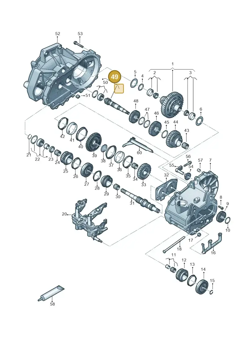 0AH311198D — Audi A1 sportback 1.0 (2018-) diagram 837305030, position 49