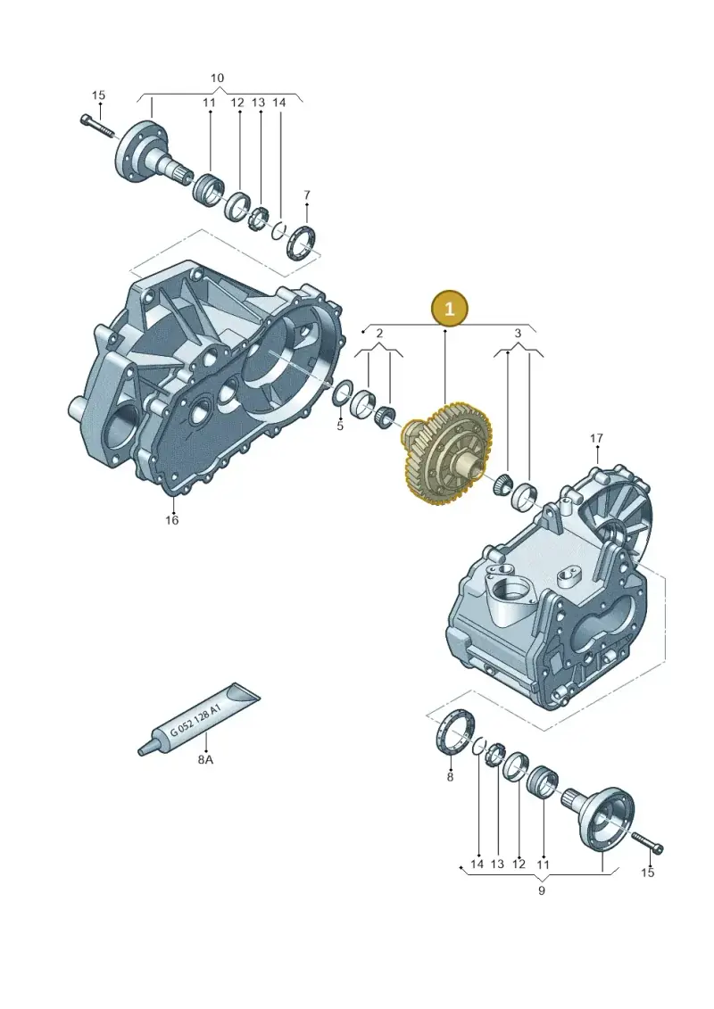 0AJ409021D — Audi Q2 2.0 TDI (2016-2018) diagram 746409130, position 1