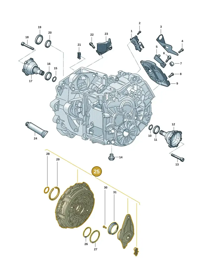 0AM198142AA — Audi A3 Sportback (2019-2021) diagram 596300151, position 25