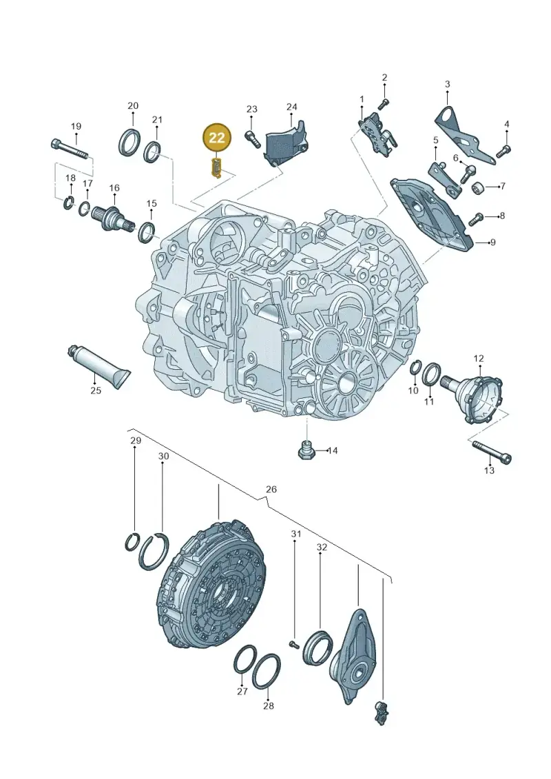 0AM301160B — Audi A3 Sportback (2019-2021) diagram 596300150, position 22