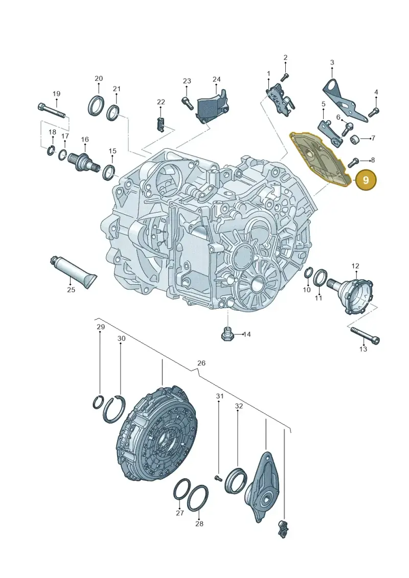 0AM321490B — Audi A3 Sportback (2019-2021) diagram 596300150, position 9