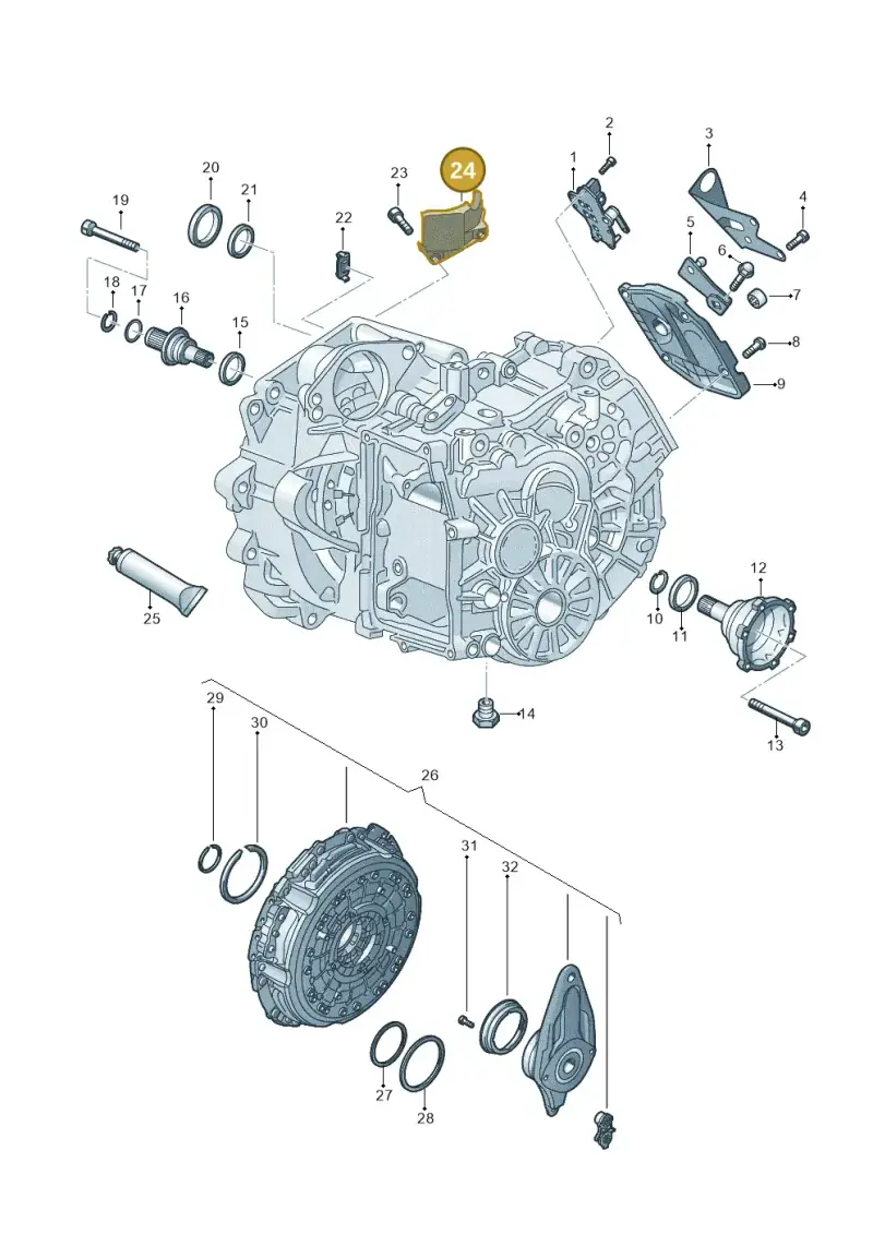 0AM325423B — Audi A3 Sportback (2019-2021) diagram 596300150, position 24