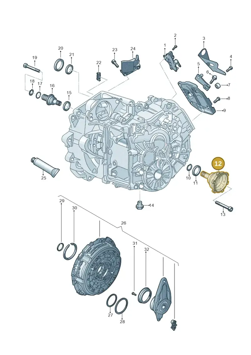 0AM409343A — Audi A3 Sportback (2019-2021) diagram 596300150, position 12