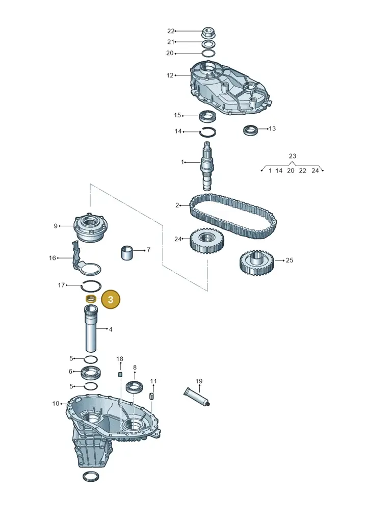 0AQ401301 — Audi Q7 qu. 3.0 TDI (2009-2015) diagram 493341300, position 3