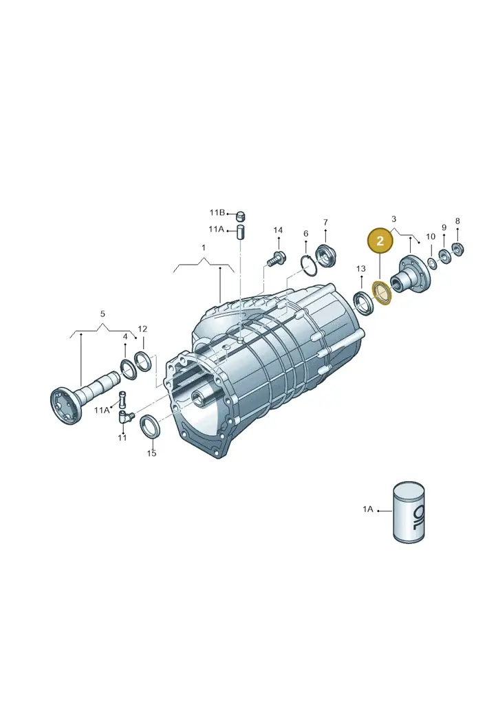 0AQ409375A — Audi Q7 qu. 3.0 TDI (2009-2015) diagram 493341100, position 2