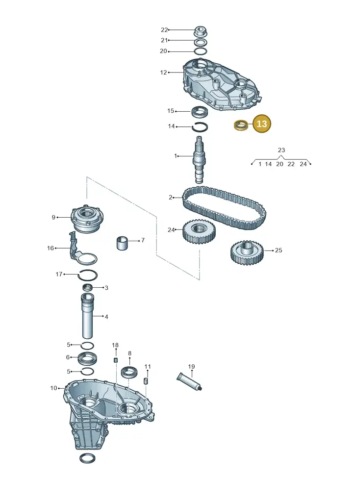 0AQ409775B — Audi Q7 qu. 3.0 TDI (2009-2015) diagram 493341300, position 13