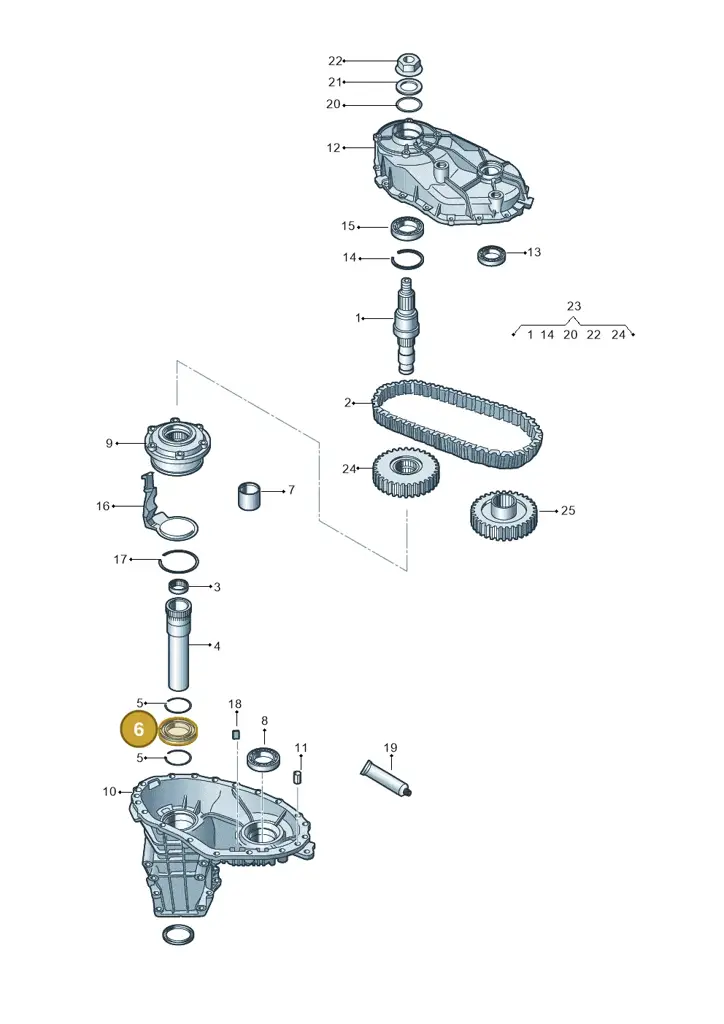 0AQ409775 — Audi Q7 qu. 3.0 TDI (2009-2015) diagram 493341300, position 6