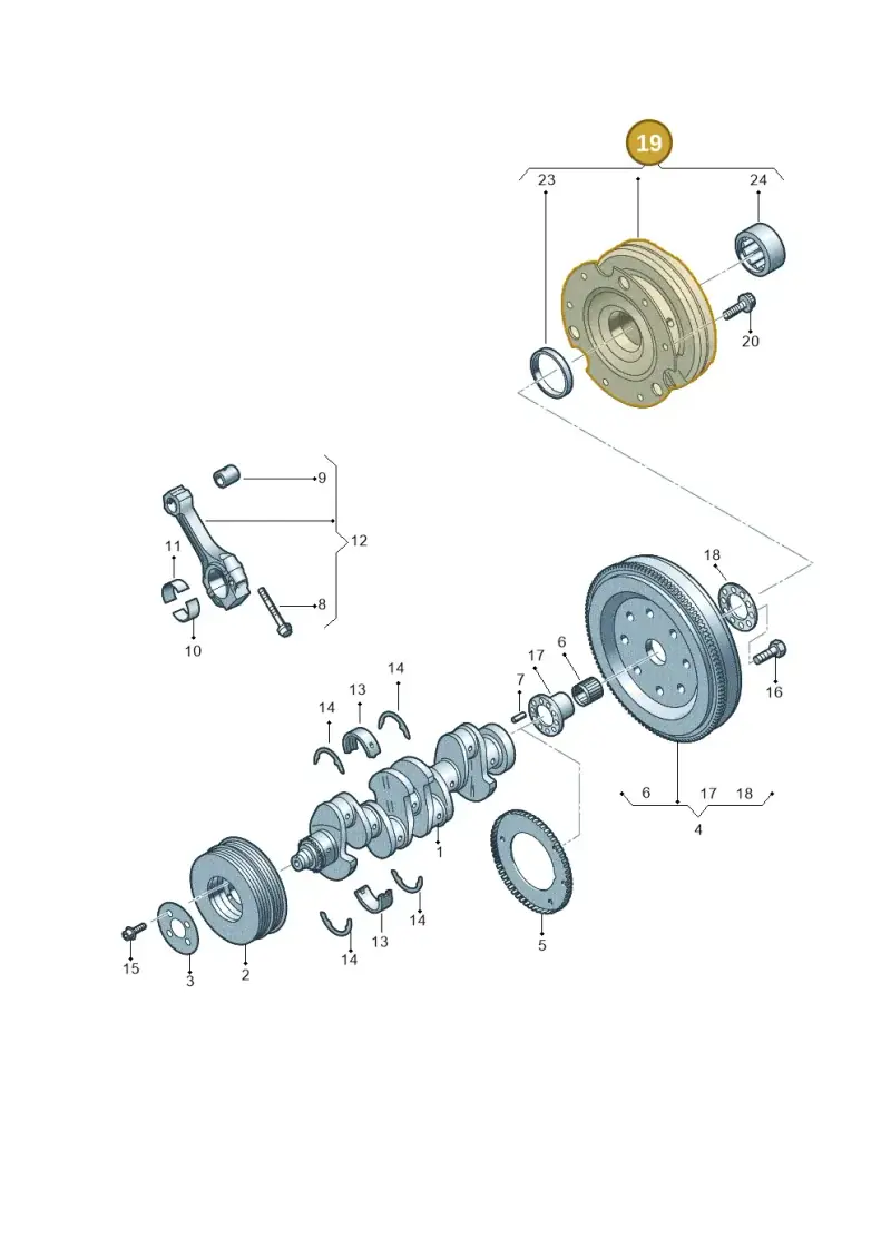 0AW105317Q — Audi A5 Cabrio 2.0 (2008-2012) diagram 620105000, position 19