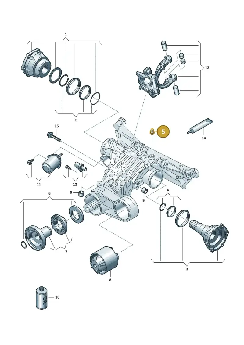 0B0525093 — Audi A5 Sportback (2016-2020) diagram 849525245, position 5