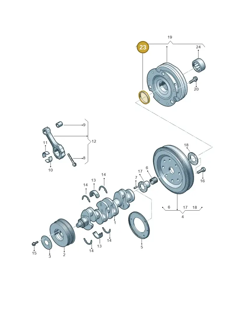 0B1105245 — Audi A5 Cabrio 2.0 (2008-2012) diagram 620105000, position 23