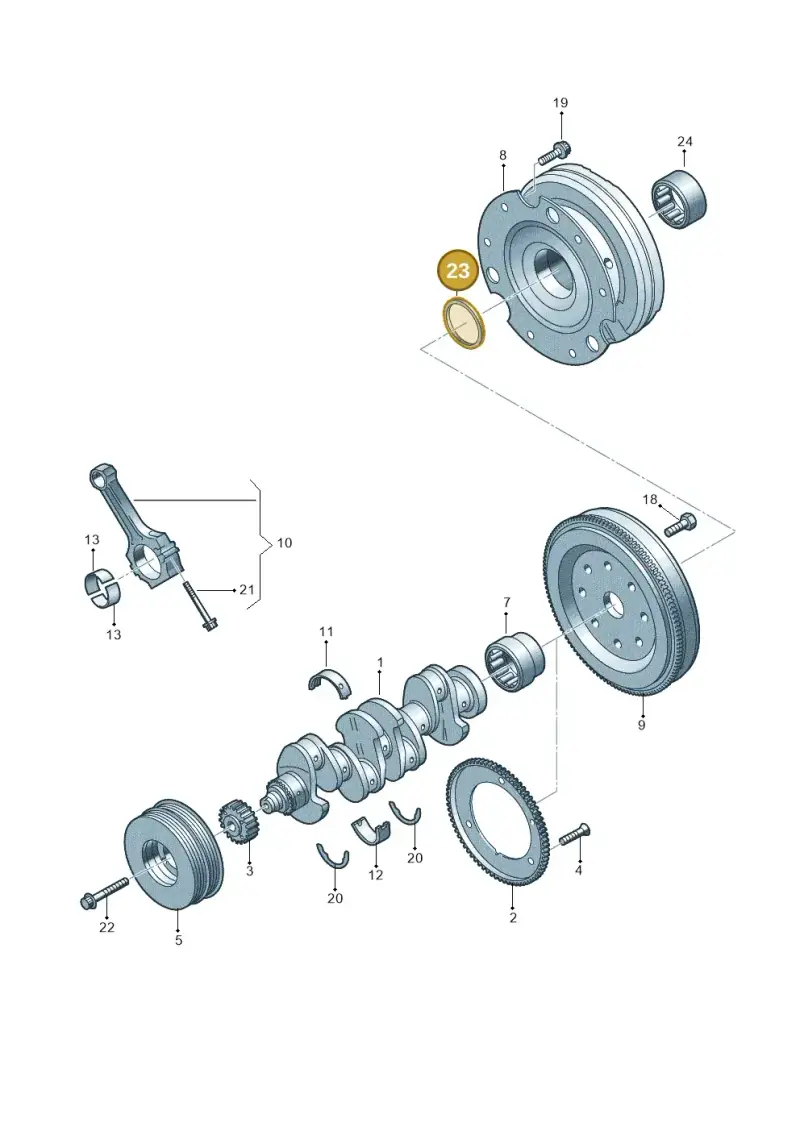 0B1105245 — Audi A7 Sportback (2014-2018) diagram 724105050, position 23