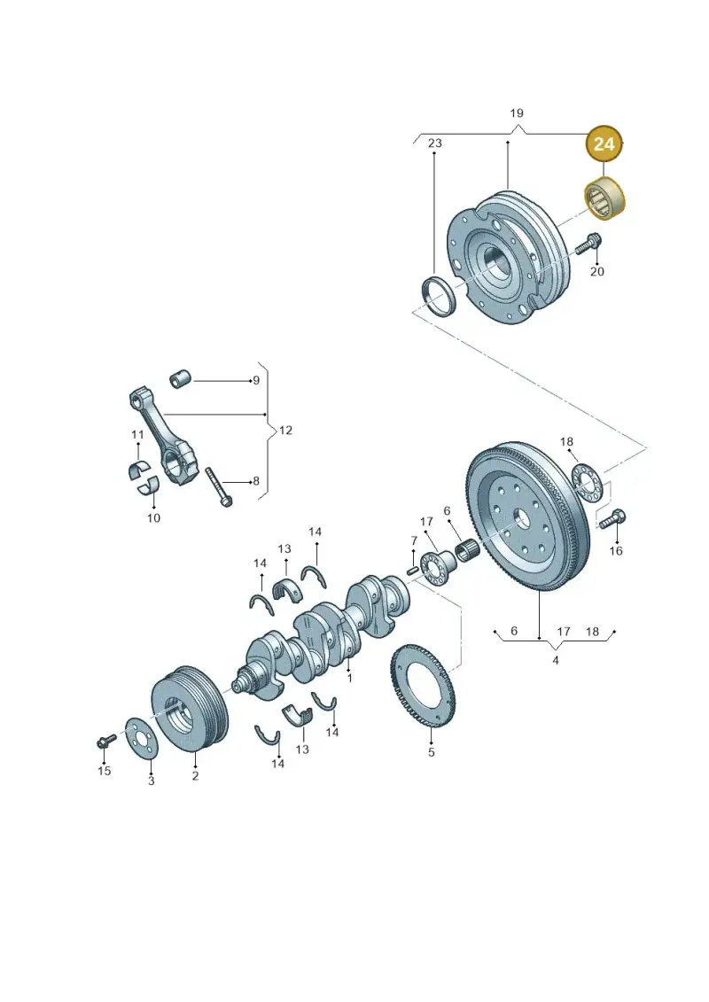 0B1105561C — Audi A5 Cabrio 2.0 (2008-2012) diagram 620105000, position 24