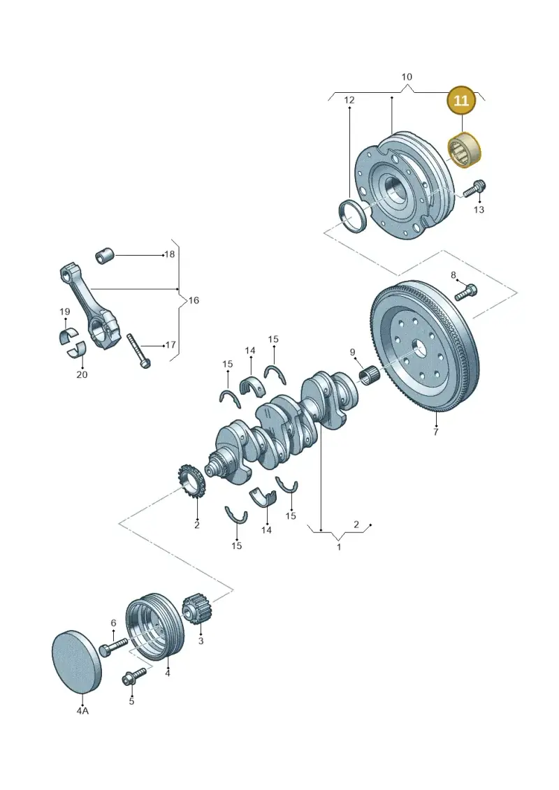 0B1105561C — Audi Q5 qu. 2.0 TDI (2012-2017) diagram 636105500, position 11