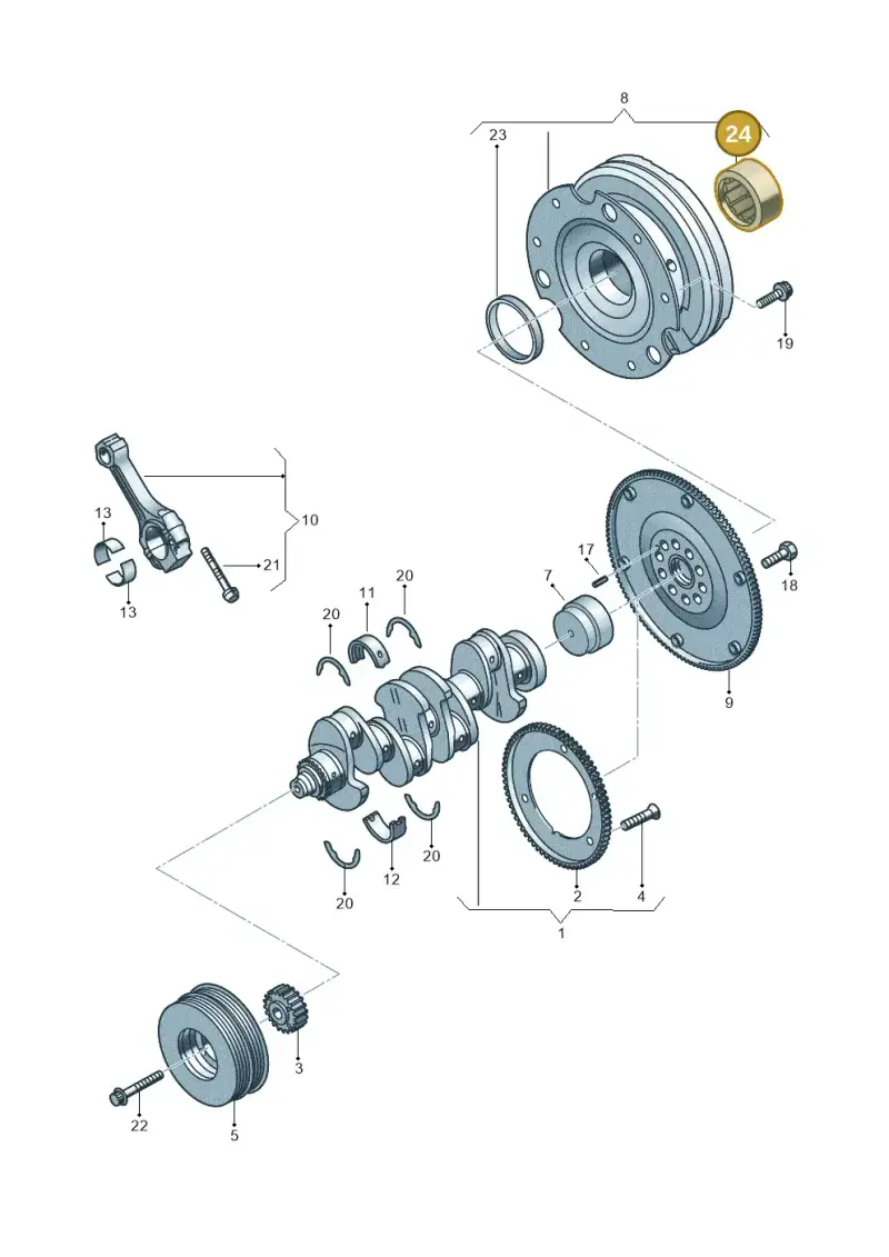 0B1105561C — Audi A5 Sportback (2011-2017) diagram 647105050, position 24
