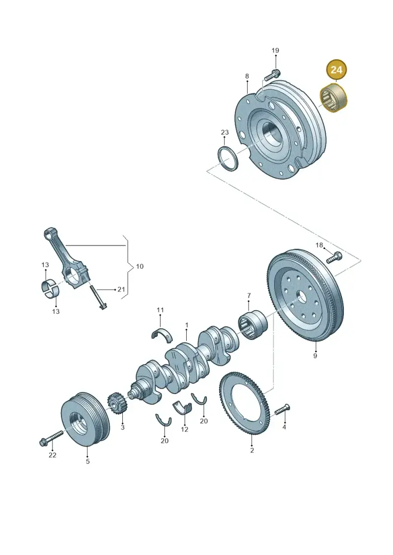 0B1105561C — Audi A7 Sportback (2014-2018) diagram 724105050, position 24