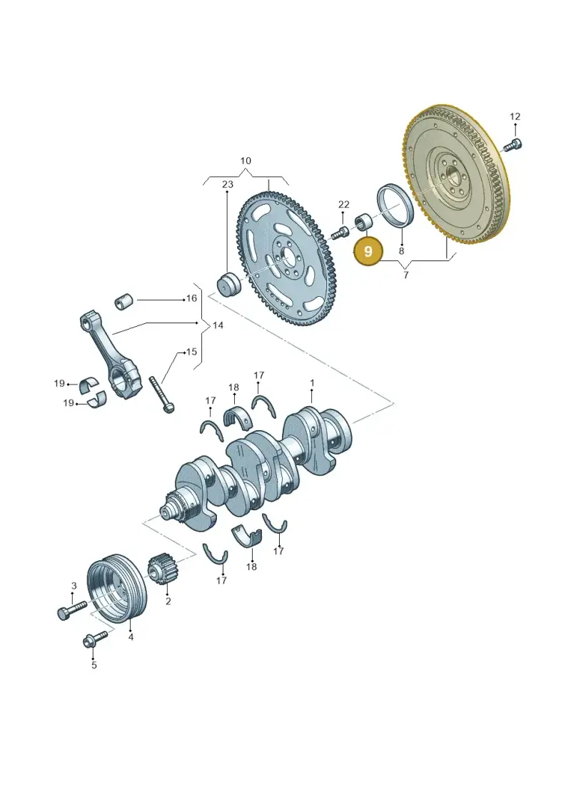 0B1105561C — Audi A4 2.0 (2015-2019) diagram 849105050, position 9