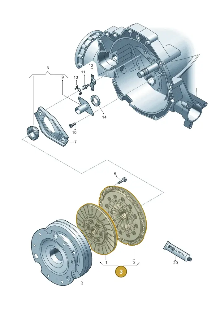 0B1141015D — Audi Q5 qu. 2.0 TDI (2012-2017) diagram 751141400, position 3