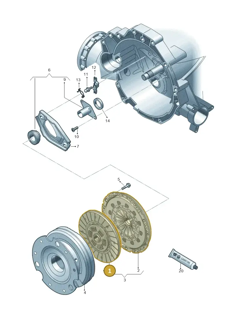 0B1141031P — Audi Q5 qu. 2.0 TDI (2012-2017) diagram 751141400, position 1