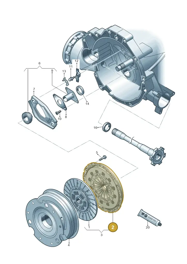 0B1141117E — Audi A5 Cabrio 2.0 (2008-2012) diagram 620141600, position 2