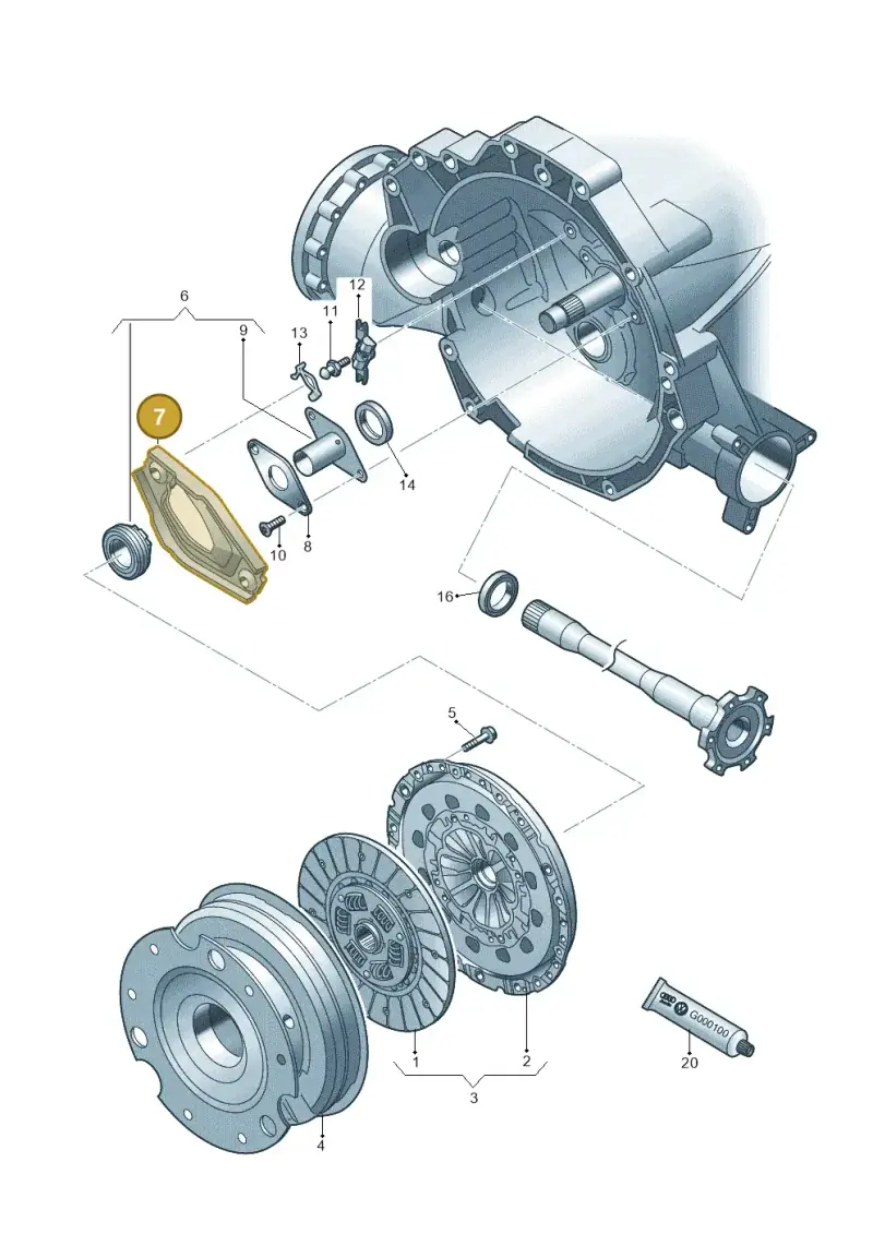 0B1141719K — Audi A5 Cabrio 2.0 (2008-2012) diagram 620141600, position 7