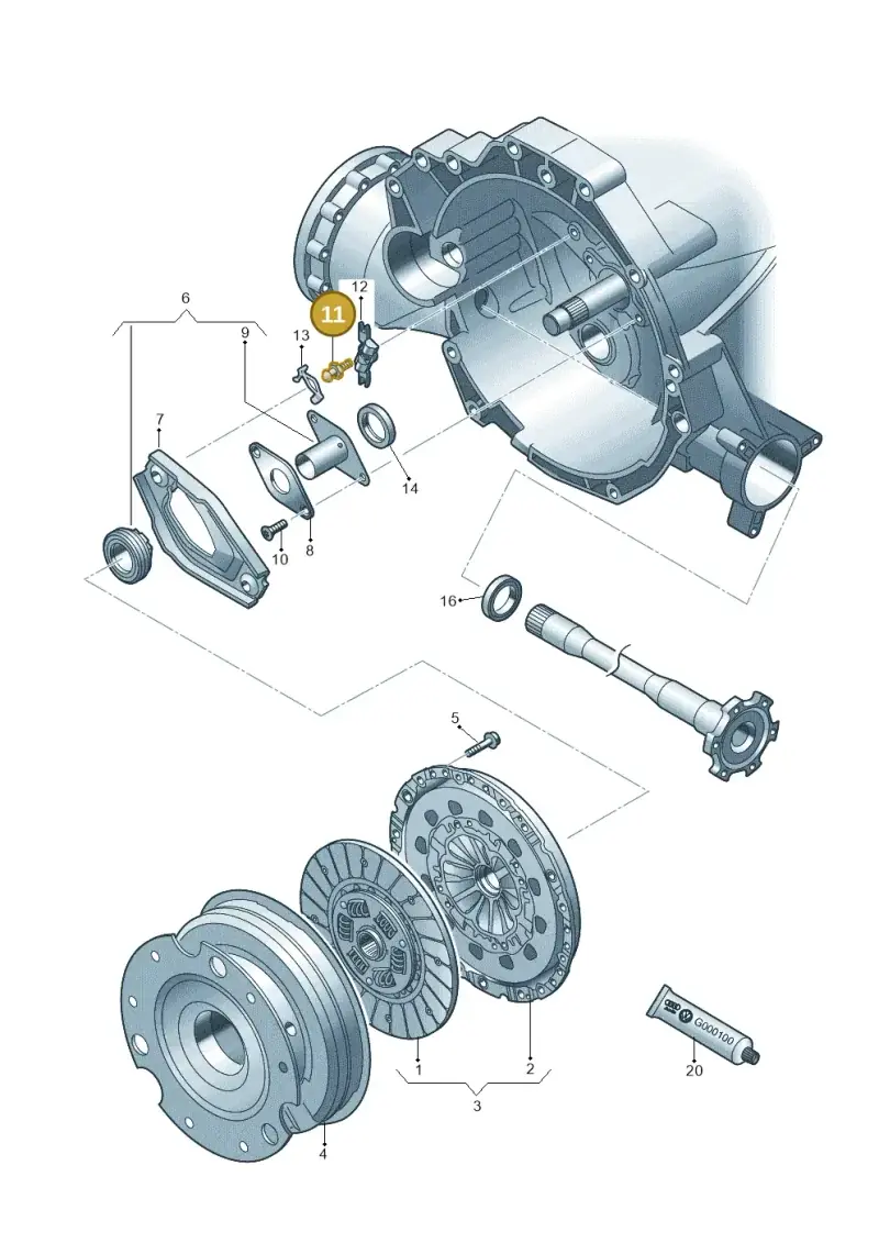 0B1141777B — Audi A5 Cabrio 2.0 (2008-2012) diagram 620141600, position 11