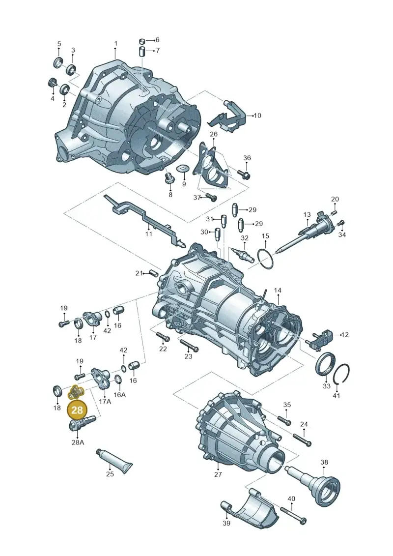 0B1301116 — Audi A4 Av. Allroad (2008-2016) diagram 647301760, position 28