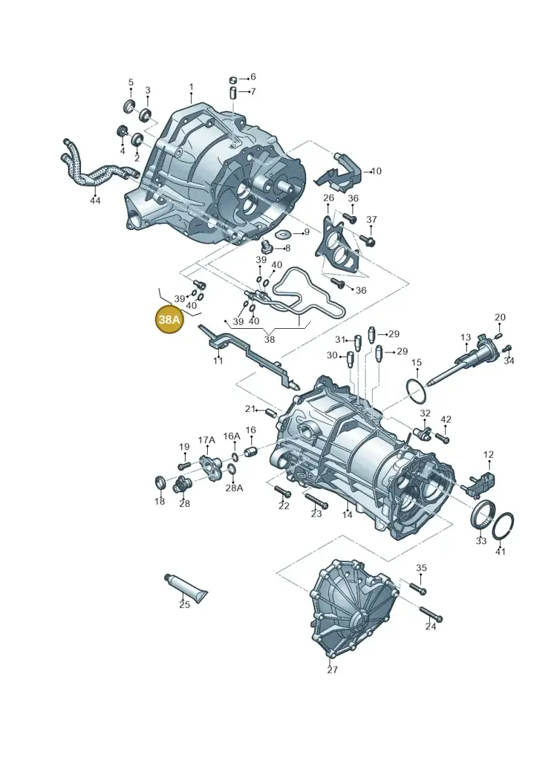 0B1301146A — Audi Q5 qu. 2.0 TDI (2012-2017) diagram 736301300, position 38A