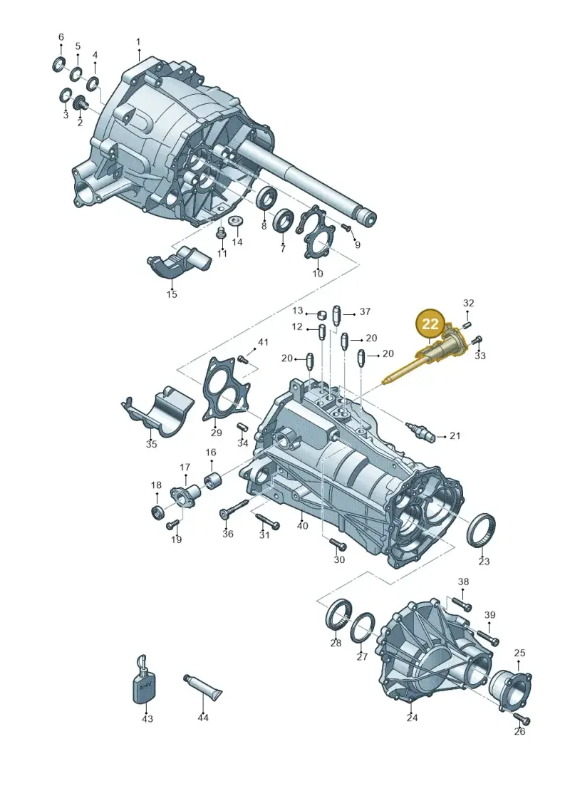 0B1301230A — Audi A5 Cabrio 2.0 (2008-2012) diagram 636301450, position 22