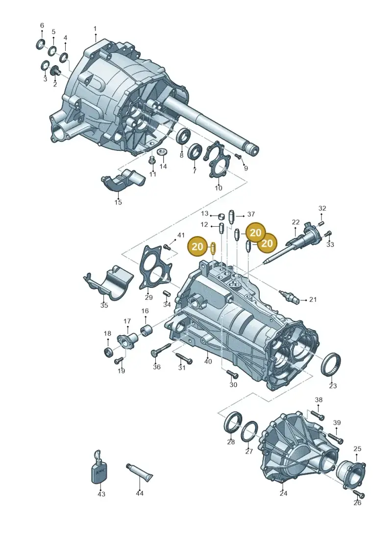 0B1301242A — Audi A5 Cabrio 2.0 (2008-2012) diagram 636301450, position 20