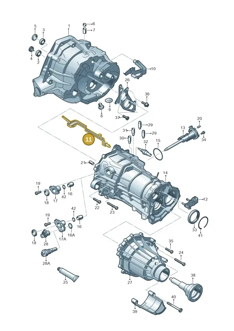 0B1301279D — Audi A4 Av. Allroad (2008-2016) diagram 647301760, position 11