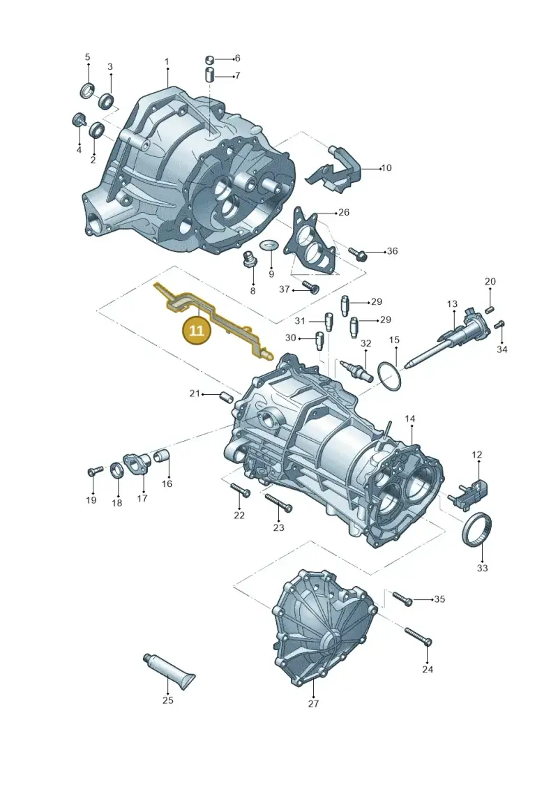 0B1301279D — Audi A4L 2.0 (2008-2012) diagram 669301030, position 11