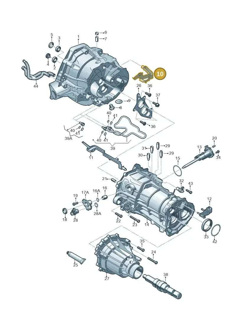 0B1301311D — Audi Q5 qu. 2.0 TDI (2012-2017) diagram 736301700, position 10