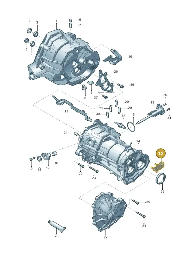 0B1301344B — Audi A4L 2.0 (2008-2012) diagram 669301030, position 12