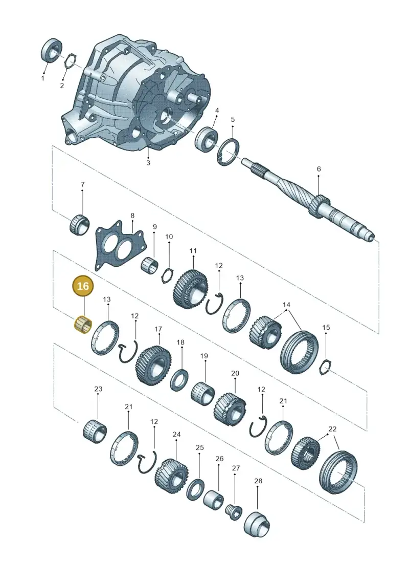 0B1311115C — Audi Q5 qu. 2.0 TDI (2012-2017) diagram 647311550, position 16