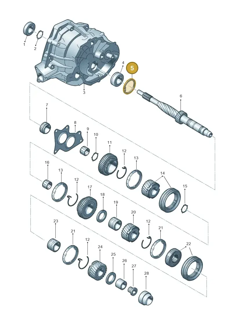 0B1311187C — Audi Q5 qu. 2.0 TDI (2012-2017) diagram 647311550, position 5