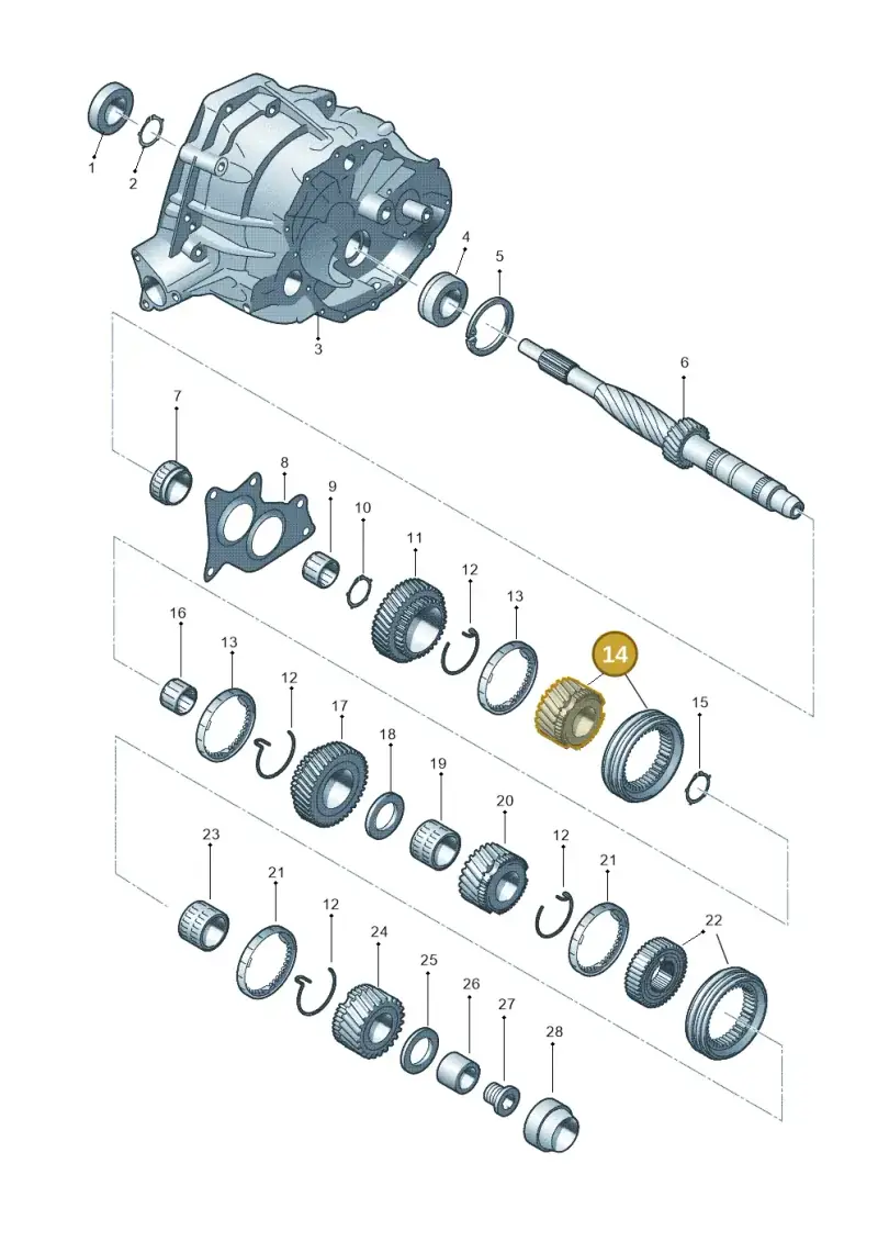 0B1311241 — Audi Q5 qu. 2.0 TDI (2012-2017) diagram 647311550, position 14