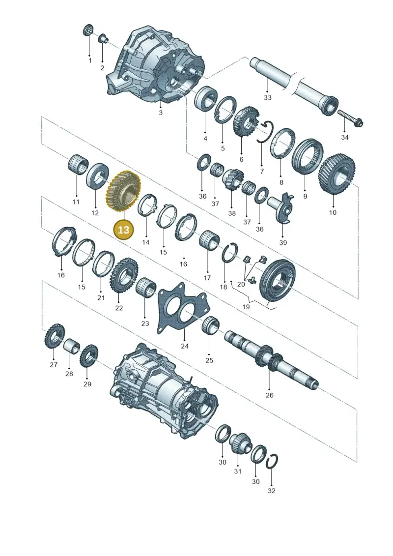 0B1311250F — Audi A4 av. 2.0 tdi (2011-2015) diagram 636311350, position 13