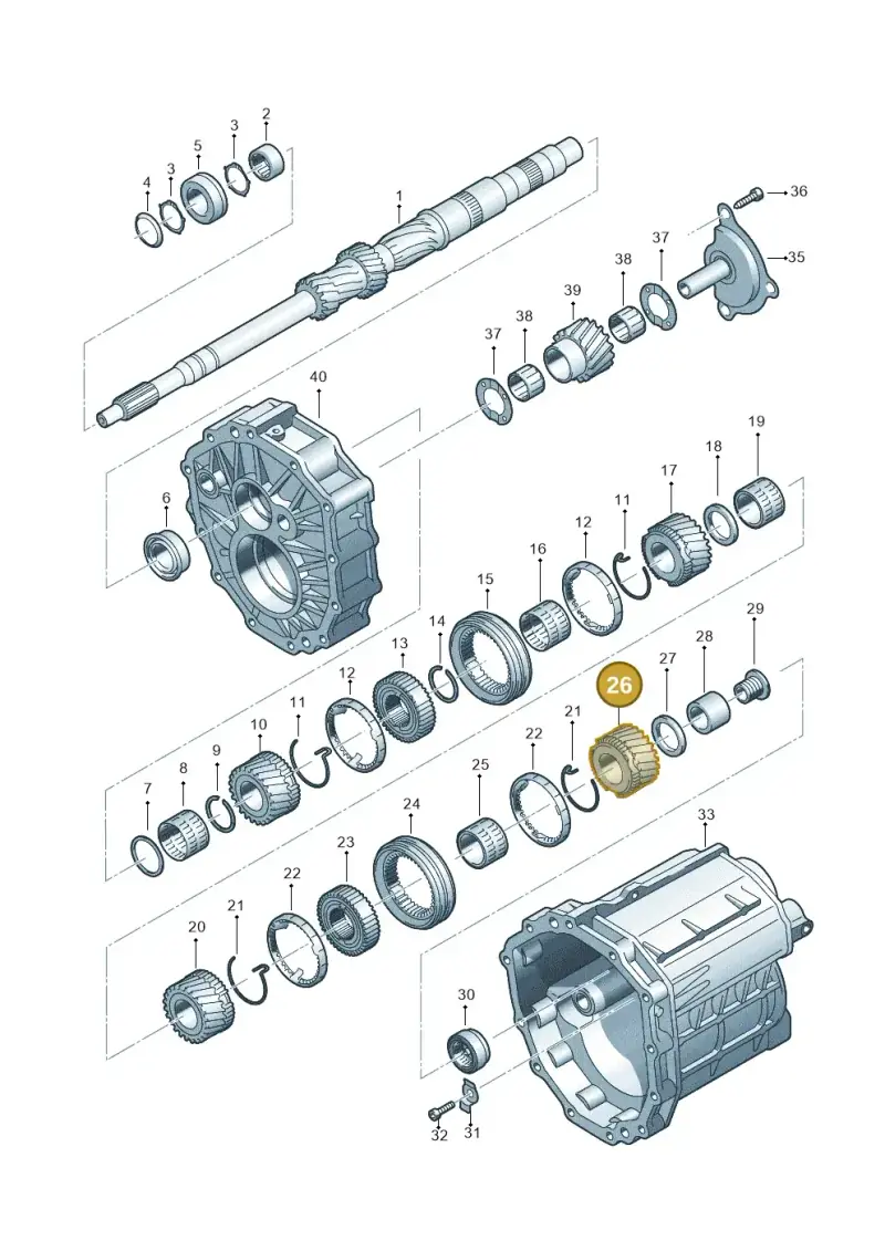 0B1311362B — Audi A6 2.7 TDI (2008-2011) diagram 448311350, position 26