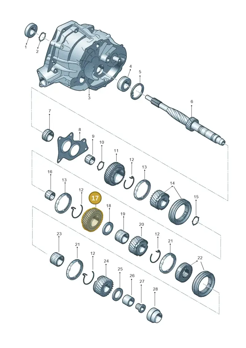 0B1311362B — Audi Q5 qu. 2.0 TDI (2012-2017) diagram 647311550, position 17