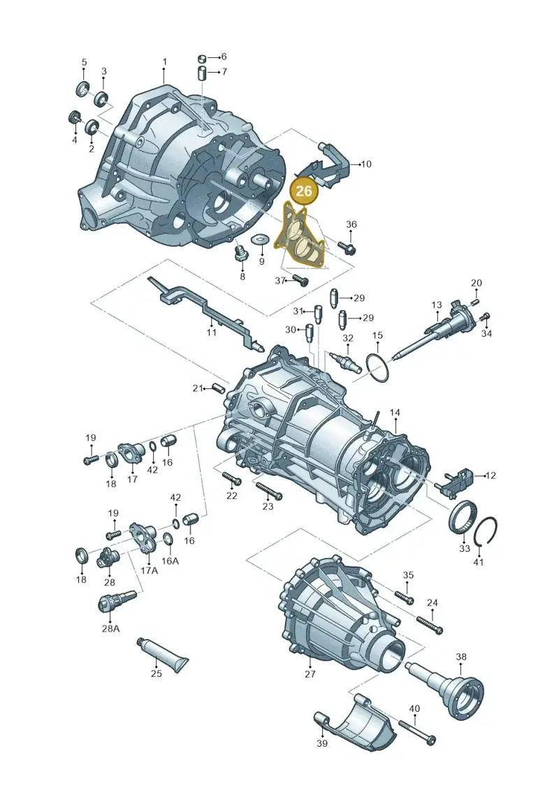 0B1311485D — Audi A4 Av. Allroad (2008-2016) diagram 647301760, position 26