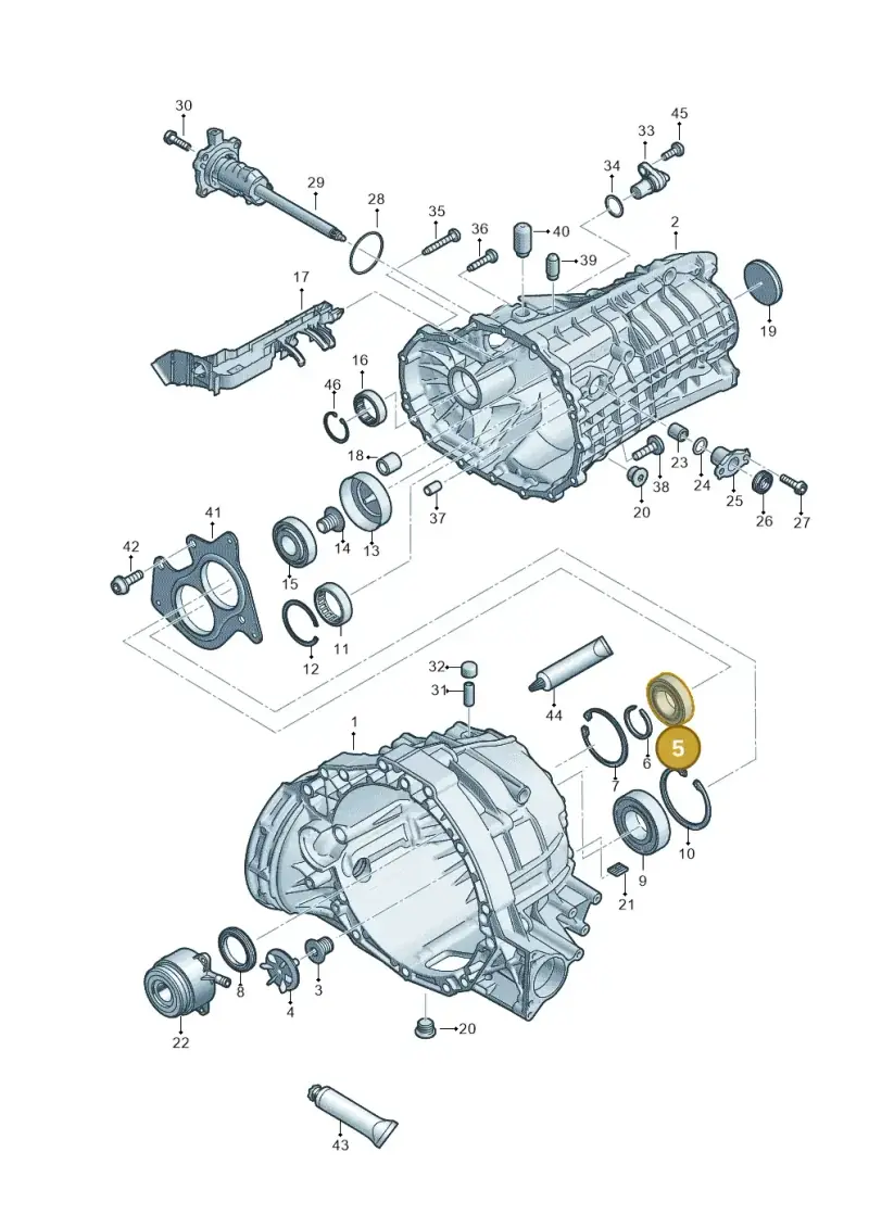 0B1311965E — Audi A4 2.0 (2015-2019) diagram 798301310, position 5