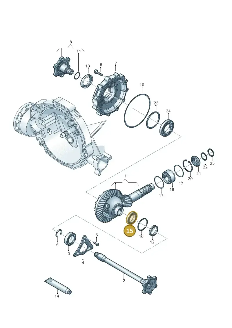 0B1409123A — Audi A5 Limo 2.0 (2024-) diagram 798409055, position 15