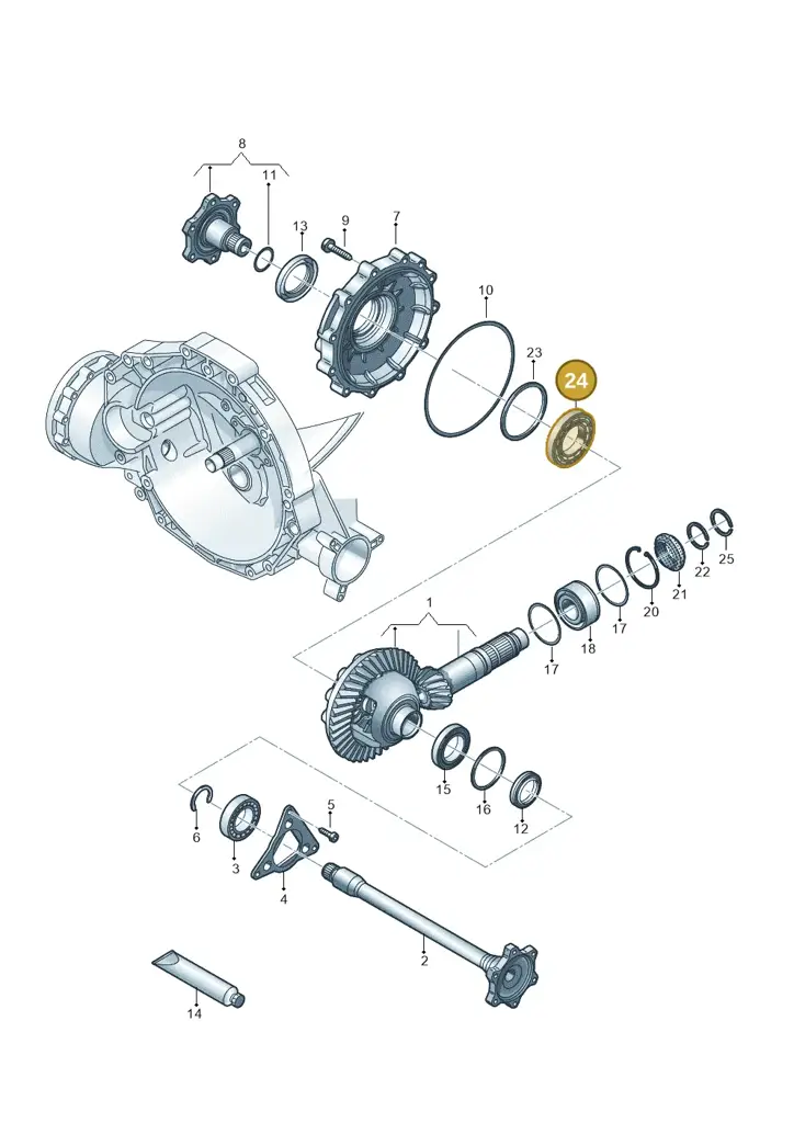 0B1409422G — Audi A5 Limousine (2024-2025) diagram 798409055, position 24