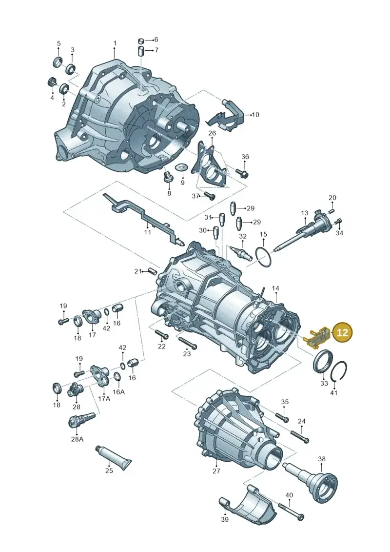 0B2301344 — Audi Q5 qu. 2.0 TDI (2008-2012) diagram 647301760, position 12