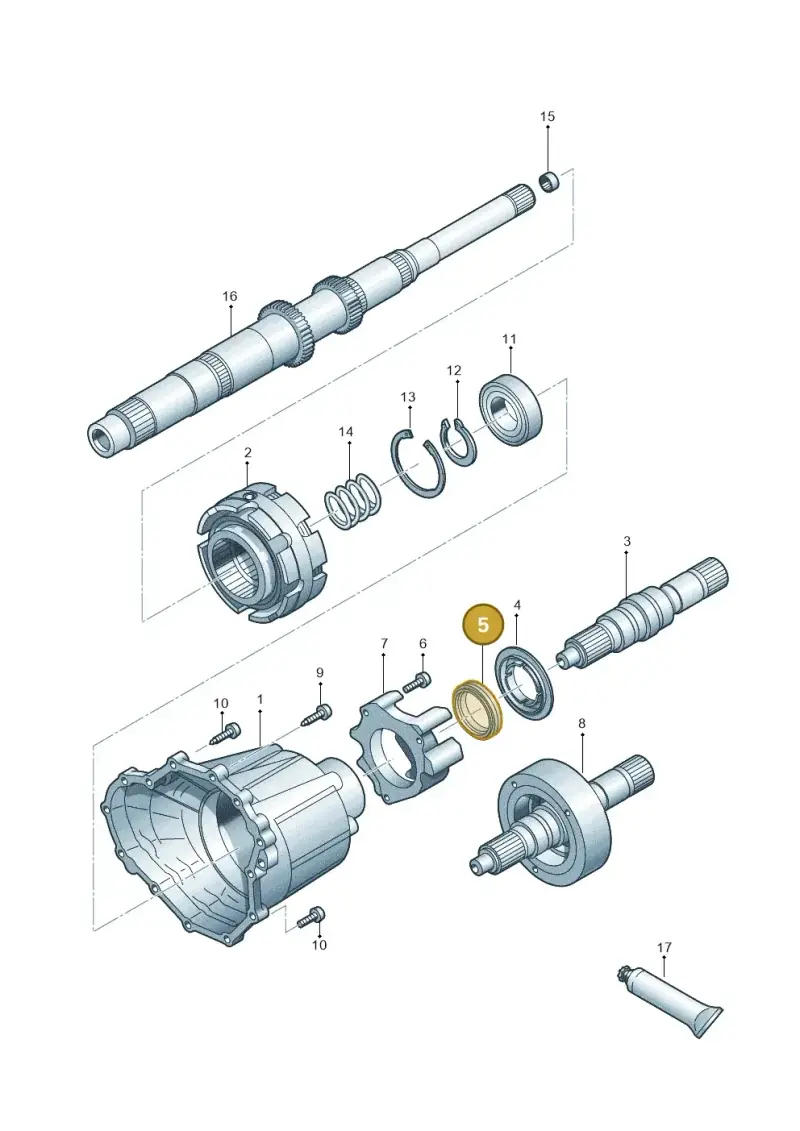 0B2409400 — Audi A7 Sportback (2014-2018) diagram 695409900, position 5