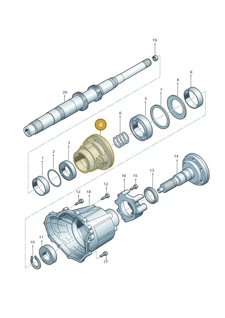 0B2409755H — Audi Q5 qu. 2.0 (2009-2018) diagram 647409800, position 4